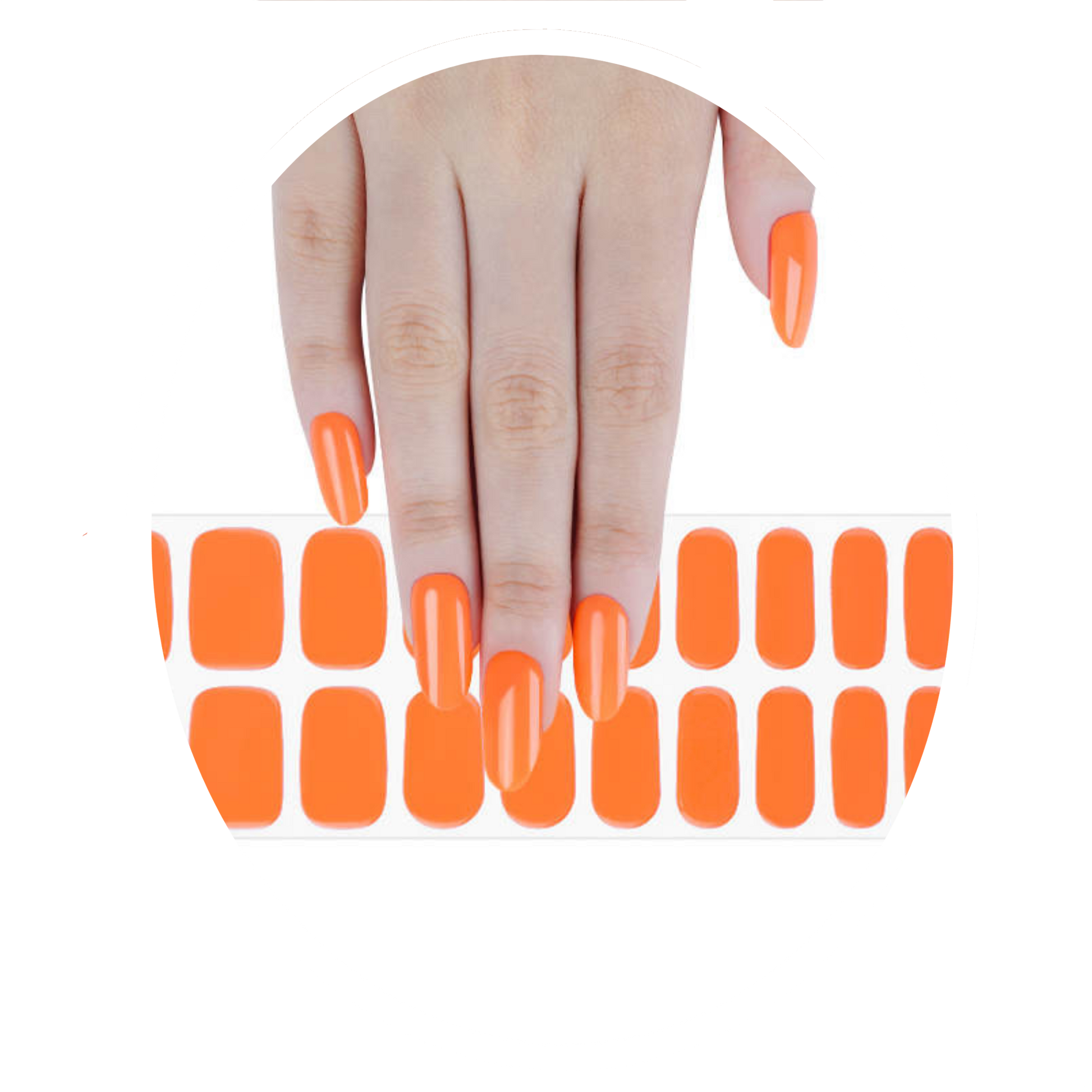 Ongle en gel stickers de couleurs orange pour l’été, ongles en gel  semi durci Aglaé nail Ongle en gel stickers, semi cured gel nail, gel nails stickers, hailey Biebers nail, nail trend 2023, nails on fleek, manicure, manucure, uñas de gel, unhas de gel, nail art, Aglaé nail